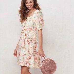 LC Lauren Conrad Chic Bloom Floral Printed Flowy Mini Dress Size Large